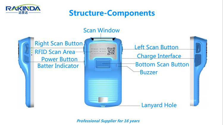 New arrival 1D/ 2D Bluetooth Scanner magnetic charging barcode reading machine for mobile care