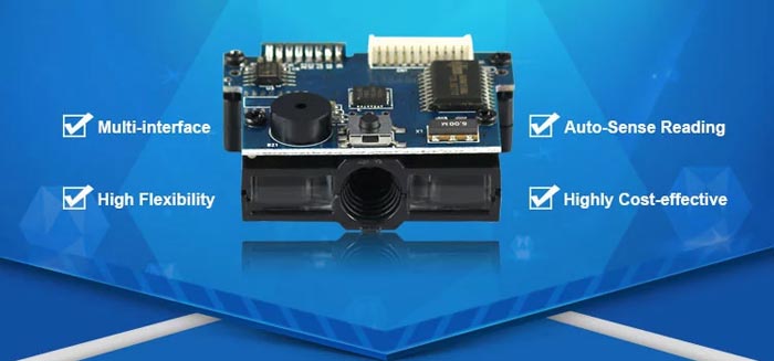 LV12 Motor de la Exploración del Módulo USB del Escáner del Código de Barras de 1D Arduino para los Dispositivos de Bolsillo