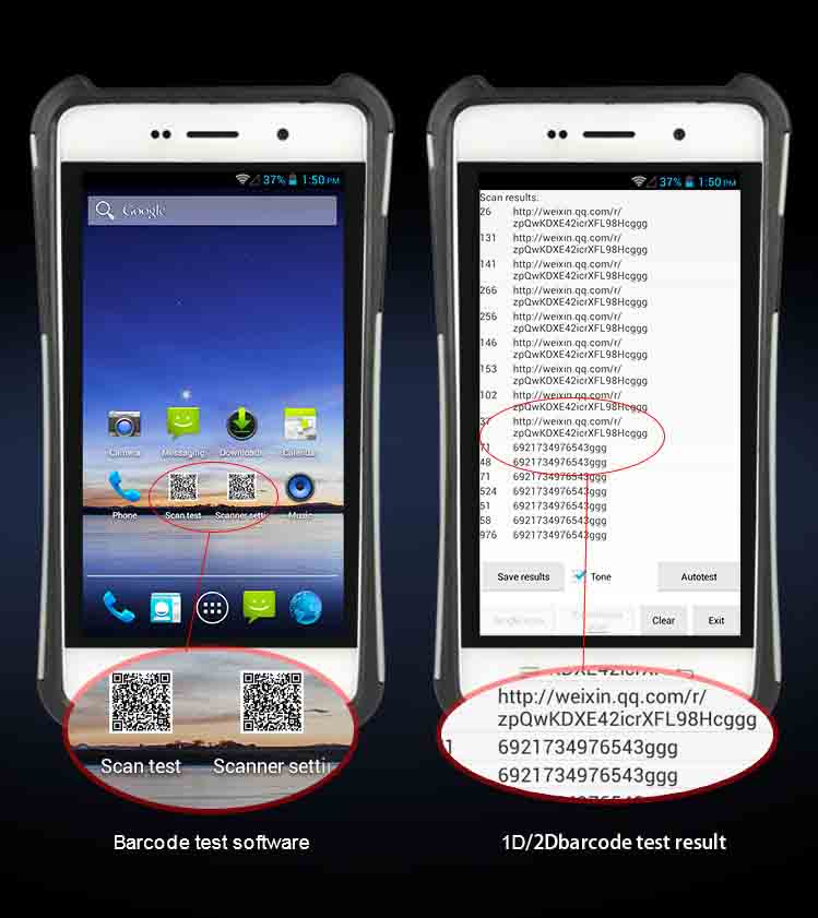 S2 Computadora De Mano Robusta Android 5.1 NFC RFID Escáner de Código de Barras de Datos PDA con Bluetooth Para la Logística