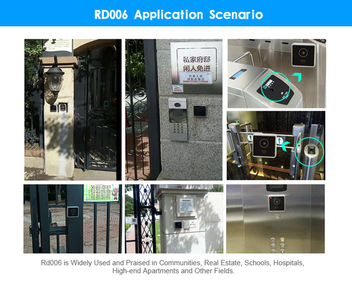 RD006 RFID 2D Lector de código QR Escáner de código de barras Wifi para acceso