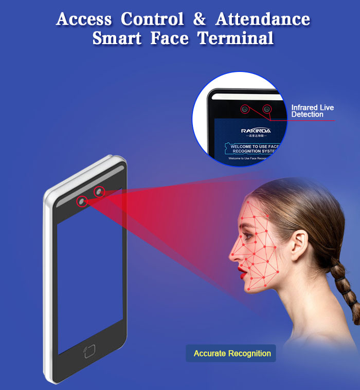 F1 Terminal facial con tarjeta NFC para control de acceso