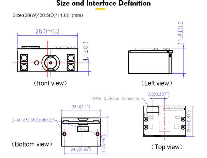 RD12HD Módulo de escáner industrial 2D