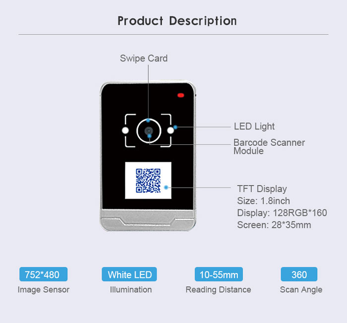 RD009 Sistema de control de acceso con código QR 4G y WIFI