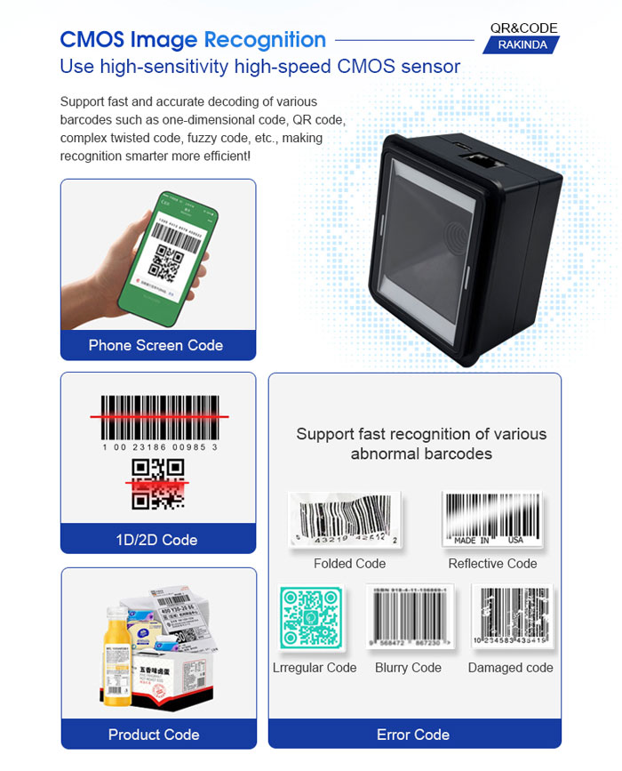 Lector de códigos QR integrado para taquillas y terminales inteligentes